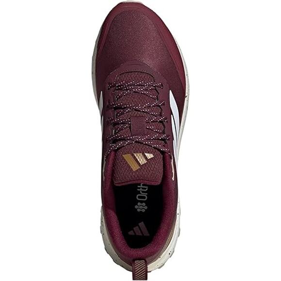 NWT adidas Men’s Run Falcon 5 Trail Sneaker Maroon/White/Bronze Strata Size 8 main image 6